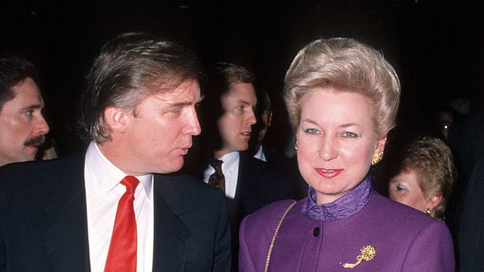 Donald Trump and Maryanne Trump Barry in 1990