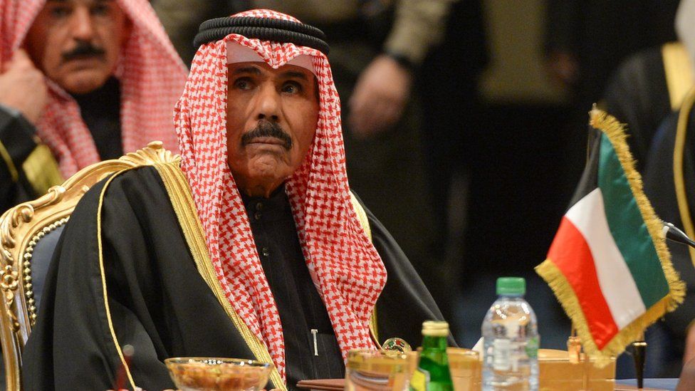 Sheikh Nawaf al-Ahmed of Kuwait at a GCC summit in Kuwait City on 5 December 2017