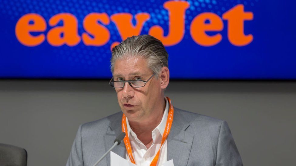 EasyJet Chief Executive Johan Lundgren defended the dividend payments to shareholders (pictured in 2018)
