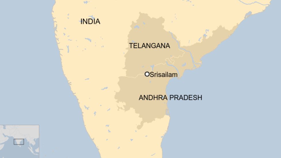 Srisailam In India Map India Power Plant Fire: Nine Reported Dead In Major Blaze In Telangana -  Bbc News