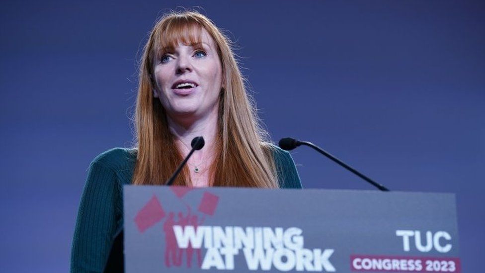 Angela Rayner speaking at the TUC congress
