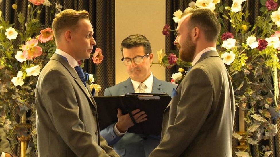 First Same Sex Wedding Ceremony Held On Isle Of Man Bbc News