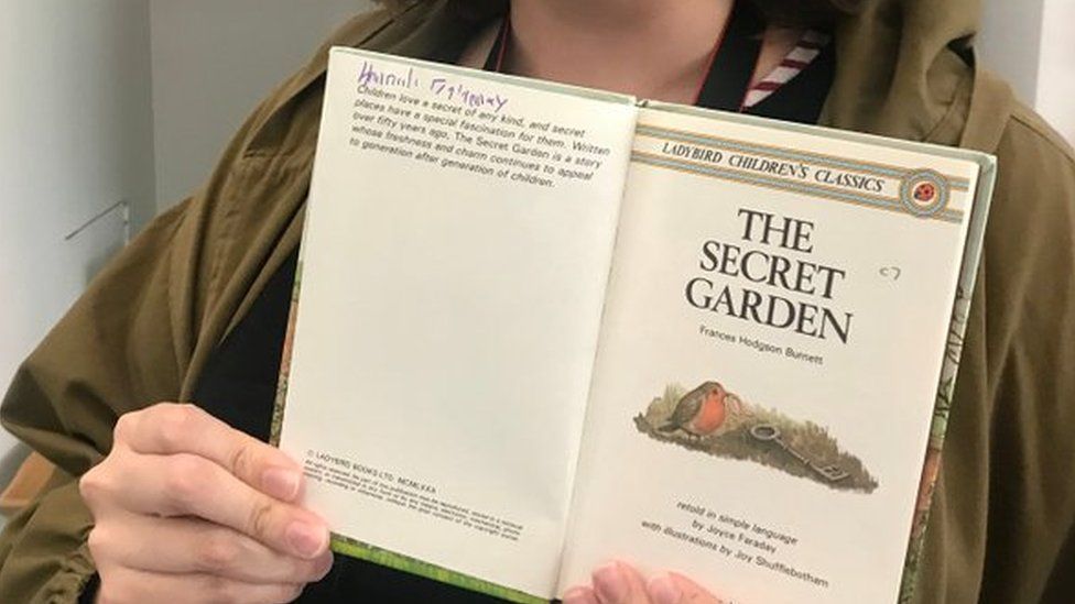 Zoe identified her childhood copy of The Secret Garden by the hieroglyphics inside