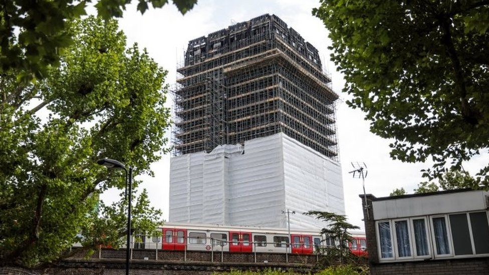 Grenfell Tower remains