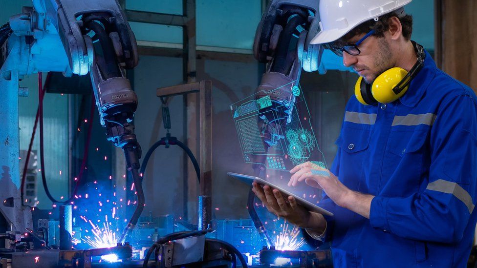 Man working in a high energy industry