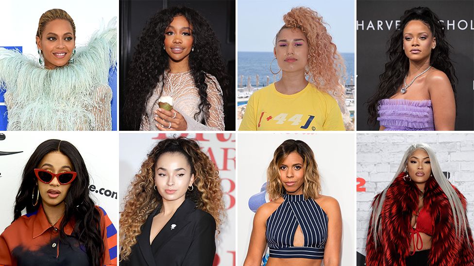 Beyonce, Sza, Raye, Rihanna, Cardi B, Ella Eyre, Kelli-Leigh, Stefflon Don