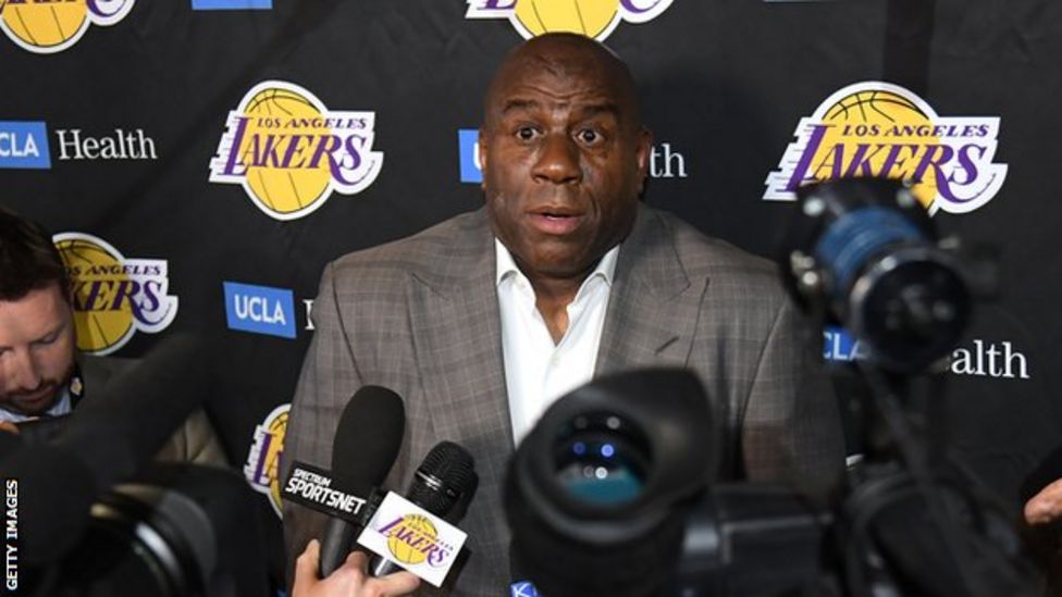 Magic Johnson: Los Angeles Lakers Legend Resigns - BBC Sport