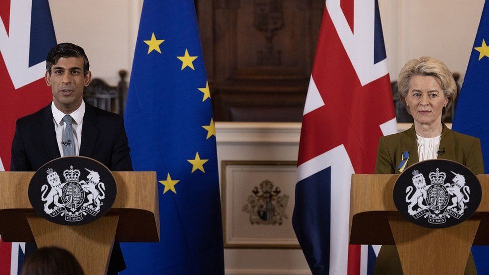 Prime Minister Rishi Sunak and European Commission president Ursula von der Leyen