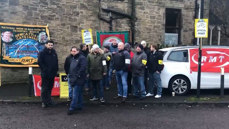 RMT picket line