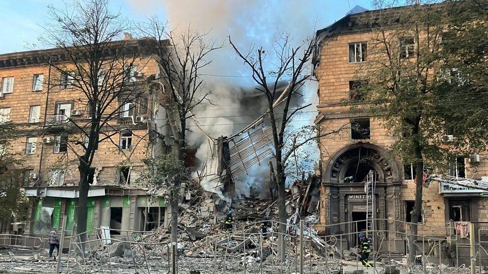 Ukraine says multiple explosions were heard in the southern city of Zaporizhzhia before dawn on Thursday