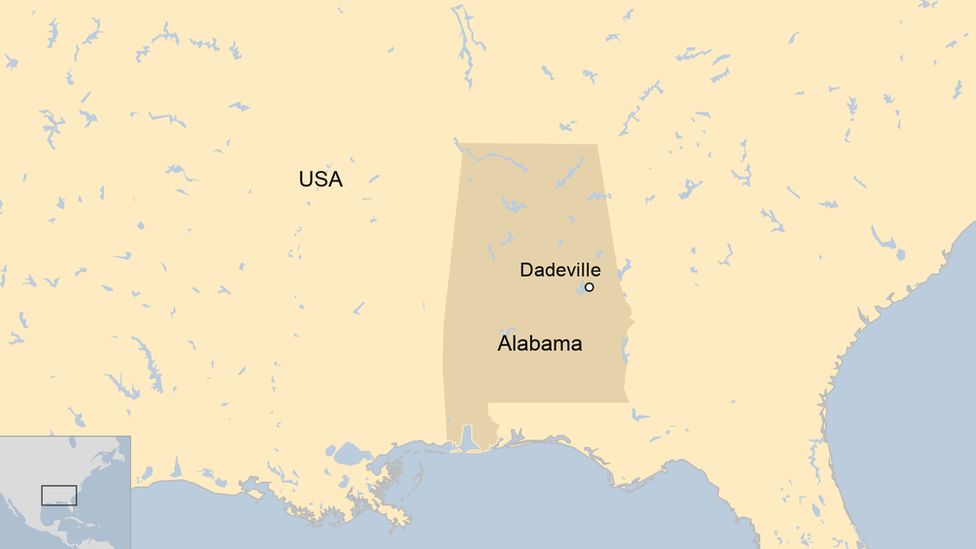 карта Алабамы