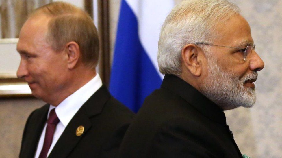 Russian President Vladimir Putin and Indian PM Narendra Modi