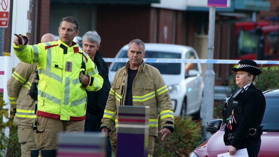 emergency crews outside hospital