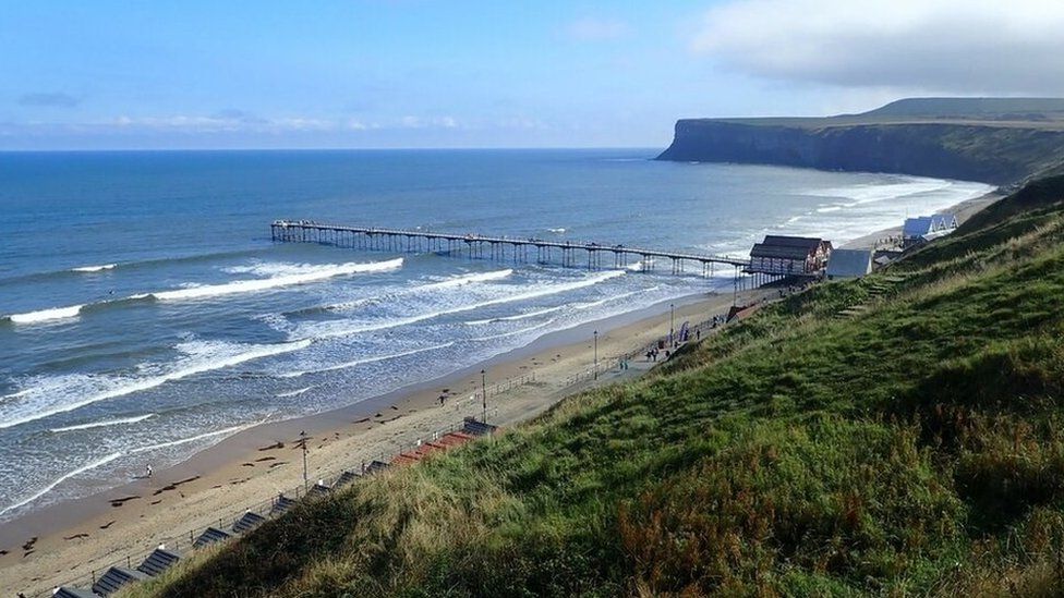 Saltburn formation  and pier