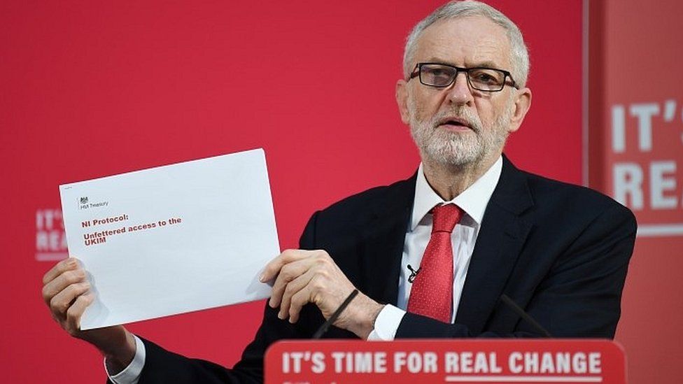 Jeremy Corbyn at a press conference in London