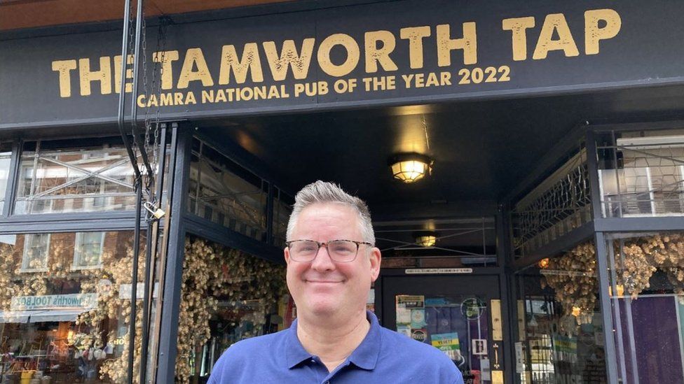 George Greenaway standing outside the Tamworth Tap