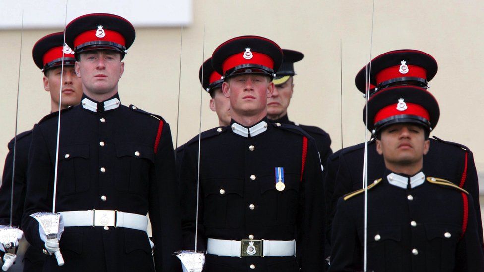 Prince Harry, Ahmed Raza Khan and other cadets at Sandhurst in 2006