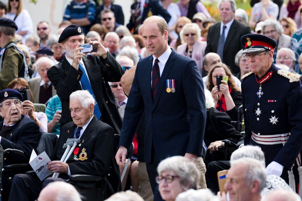 Prince William at a service at the National Memorial Arboretum in Staffordshire