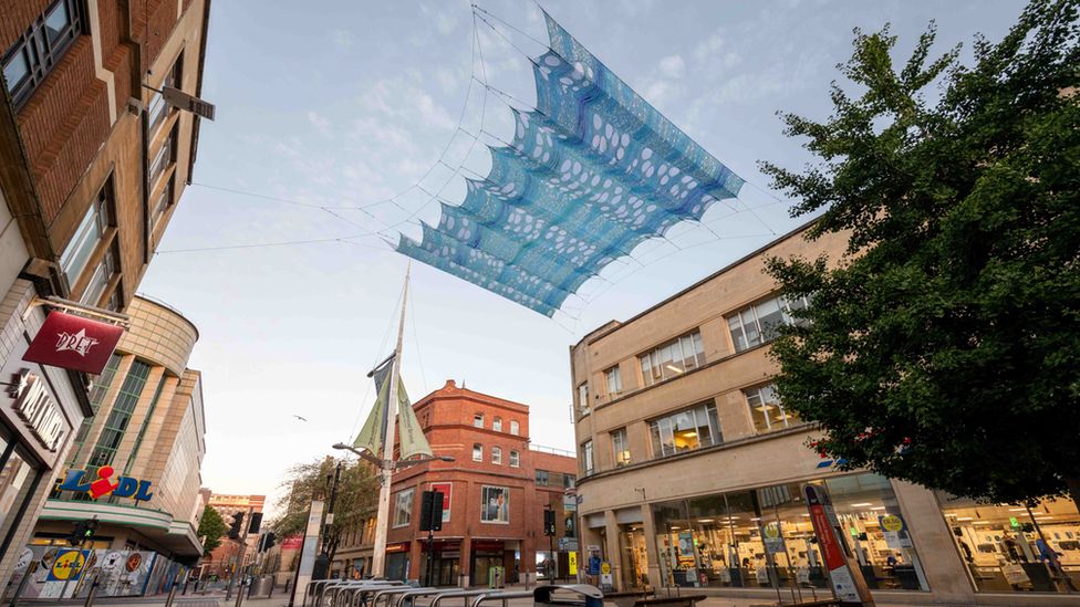 Canopy suspended over Broadmead West