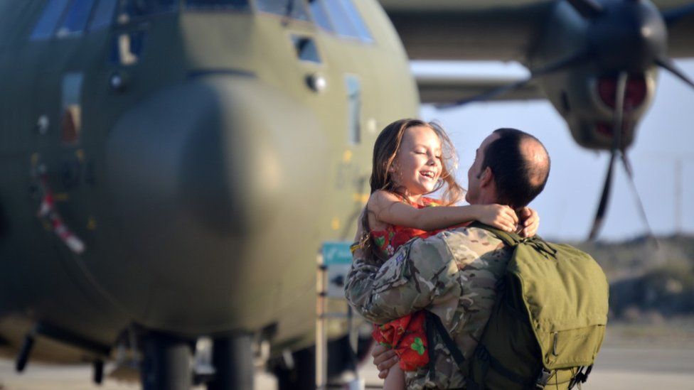 Little troopers Calendar captures emotional reunions BBC News