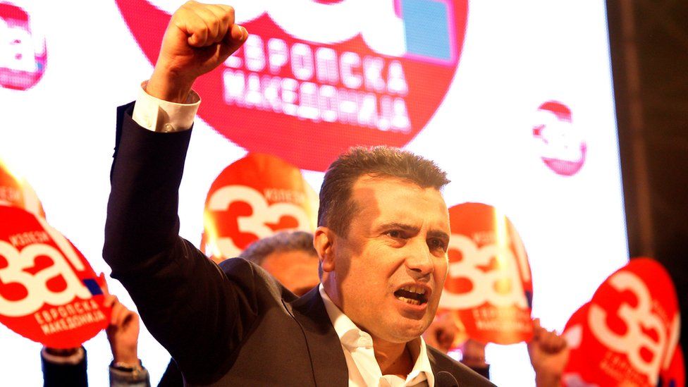 Prime Minister Zoran Zaev campaigns on 26 September