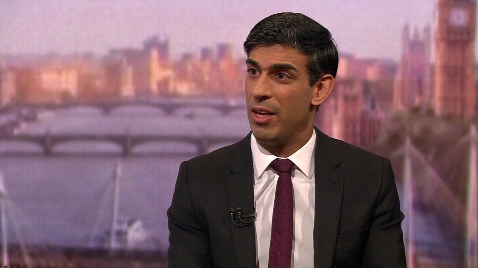 Chancellor Rishi Sunak on the Andrew Marr Show