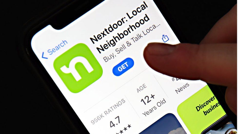 A view of the Nextdoor app