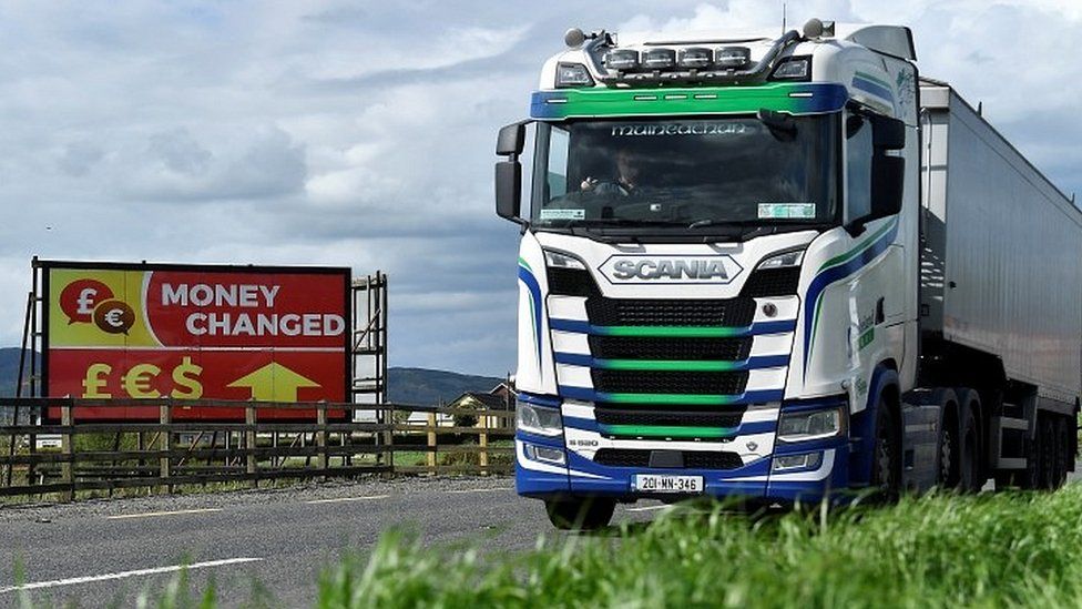 Lorry near Irish border