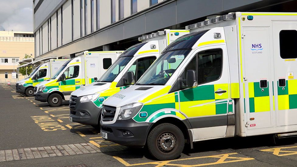 Ambulances outside emergency department