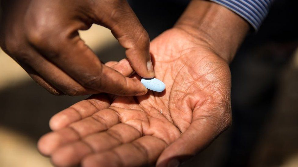 Thembelani Sibanda shows the Pre-Exposure Prophylaxis (PrEP), an HIV preventative drug during an interview on November 30, 2017 in Soweto, South Africa. Sibanda, who is not HIV-positive, takes a preventative drug due to his lifestyle that he feels puts him at risk of contracting the virus.