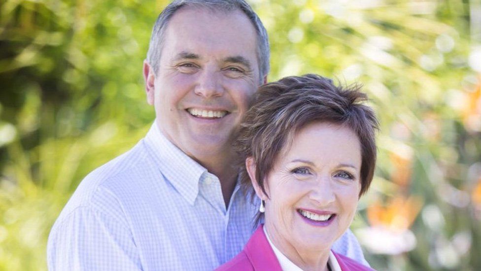 Alan Fletcher and Jackie Woodburne as Karl and Susan Kennedy in Neighbours
