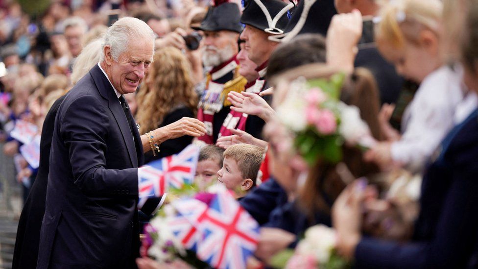 King Charles meeting crowds