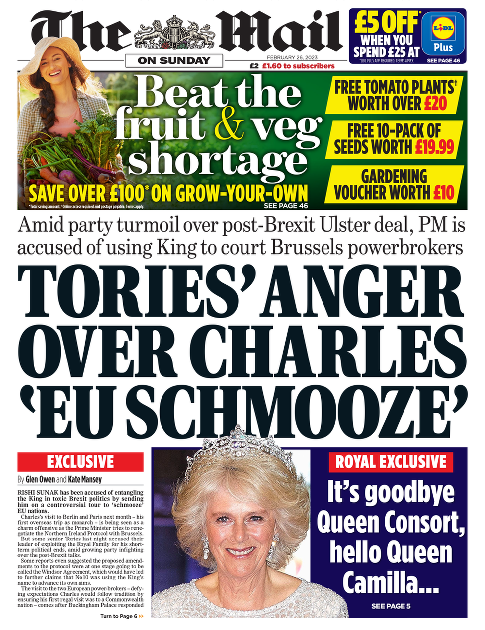 Mail on Sunday 26 February 2023