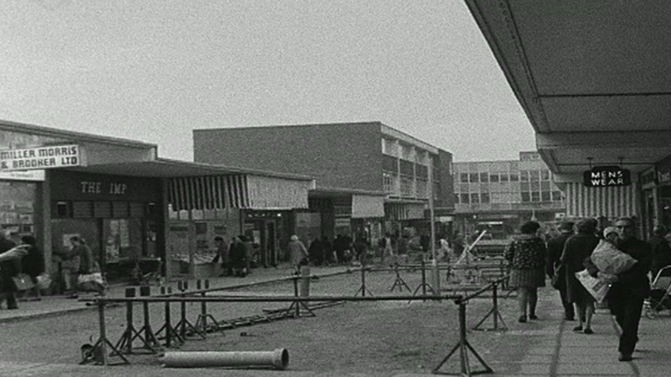 Bracknell town centre pictured in the 1960s
