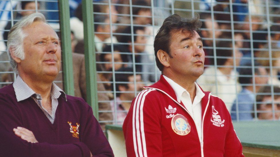 Peter Taylor and Brian Clough, 1980 European Cup Final v Hamburg in Madrid
