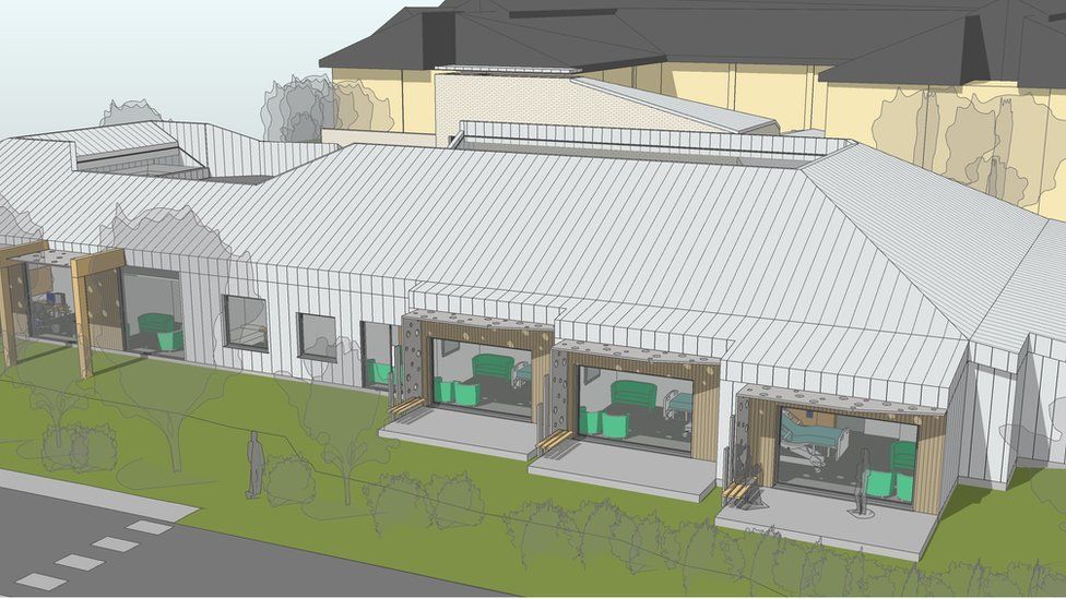 An artist's impression of the planned new unit at Royal Glamorgan Hospital