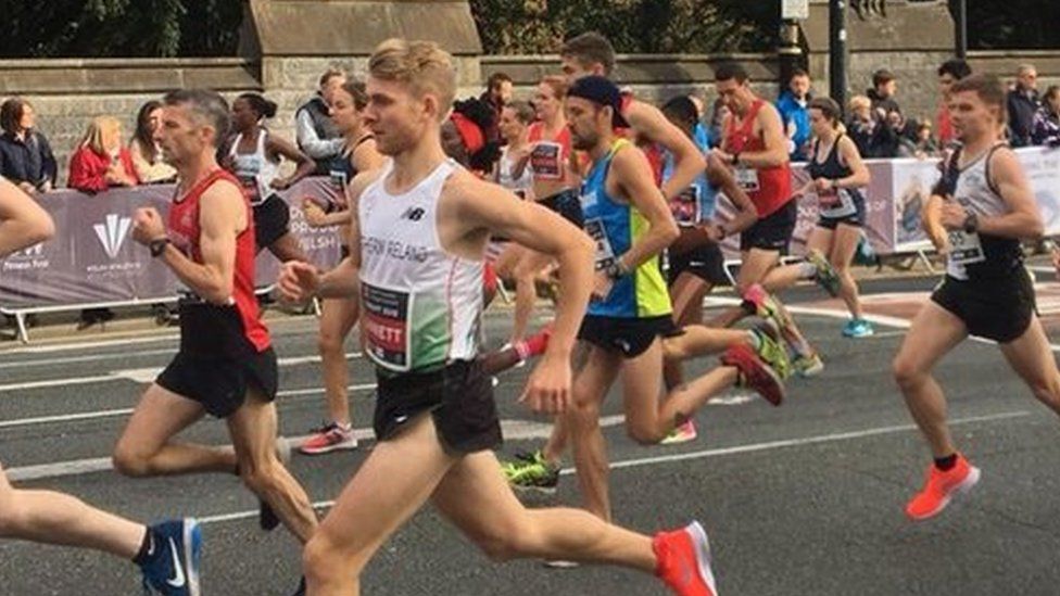 Runners in the Cardiff Half Marathon