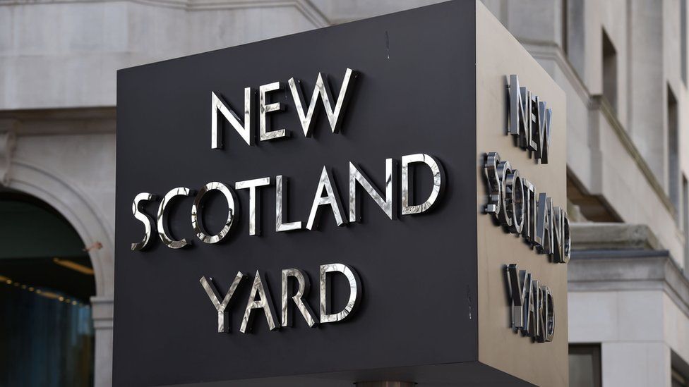 File image showing the rotating New Scotland Yard sign.