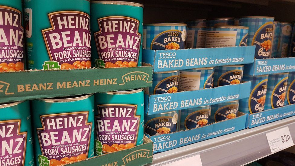 tins of beans