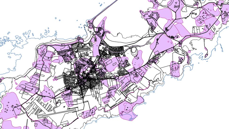 A States of Alderney map identifying "unregistered heritage assets of significant value"