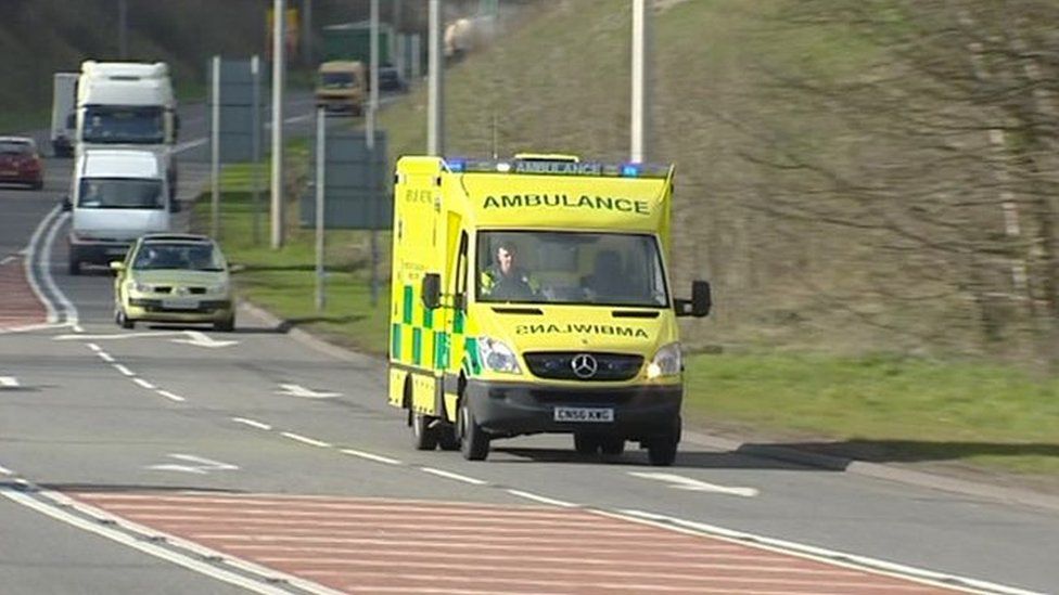 Ambulance on the road