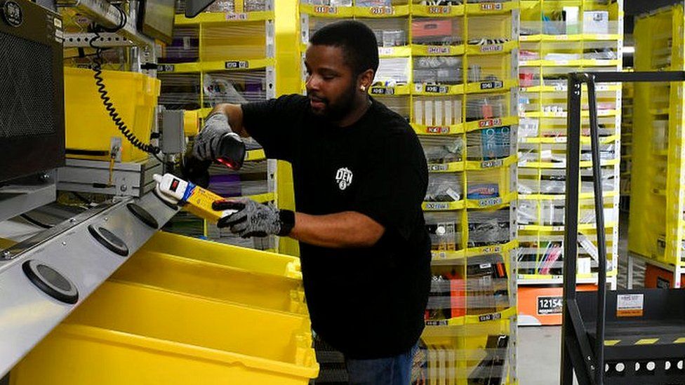 Amazon warehouse worker in Colorado