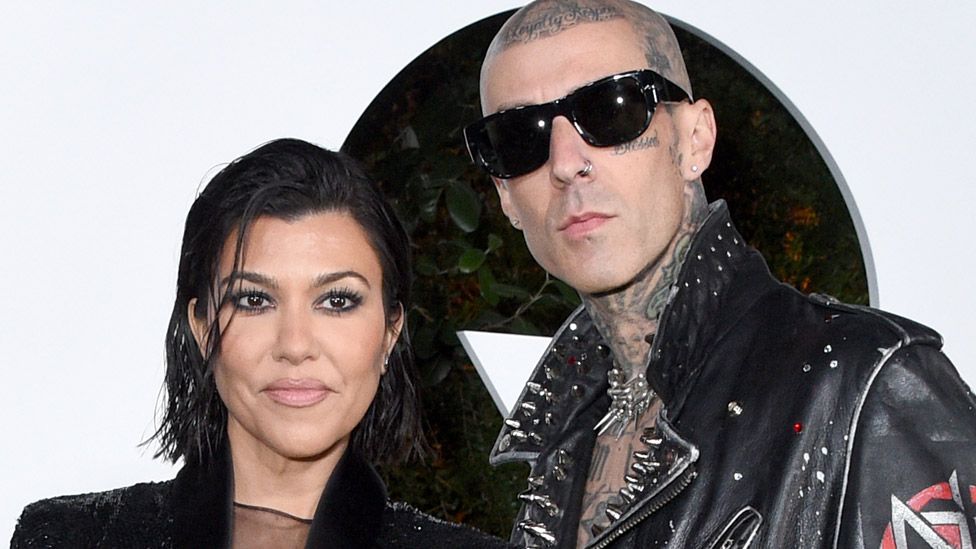 Kourtney Kardashian and Travis Barker attend the 2022 GQ Men Of The Year Party on November 17, 2022 in West Hollywood, California
