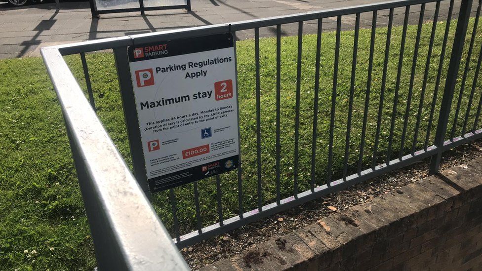 Parking restrictions sign