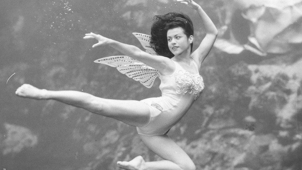 Vicki in her earlier mermaid days