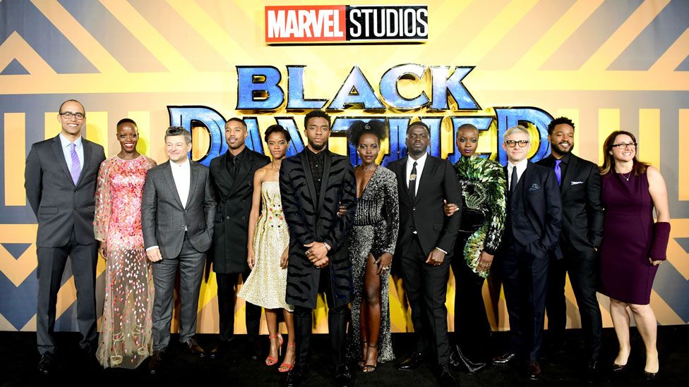 The cast and crew of Black Panther