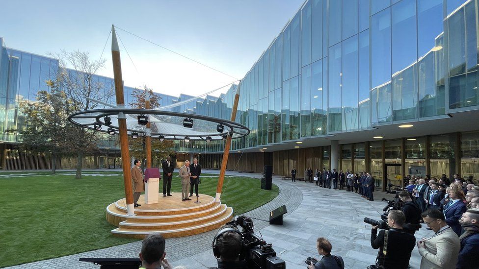 King Charles at AstraZeneca's new Discovery Centre in Cambridge