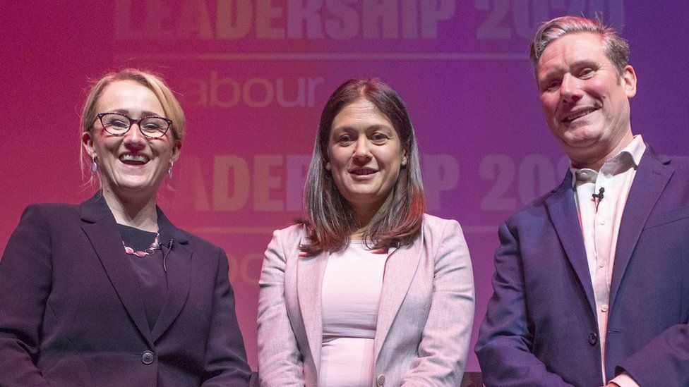 (From left to right) Rebecca-Long Bailey, Lisa Nandy and Sir Keir Starmer all want to be the next Labour leader