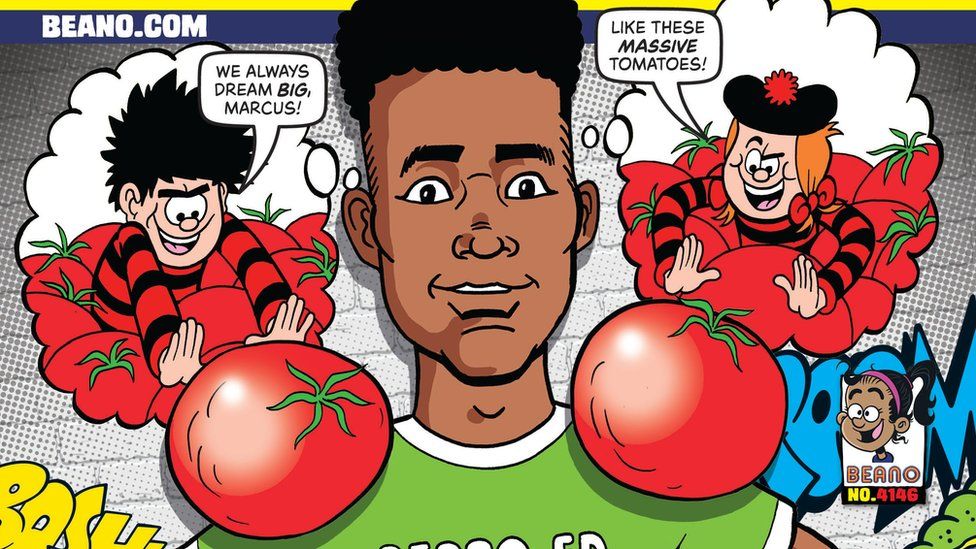 Marcus Rashford on the front cover of the Beano