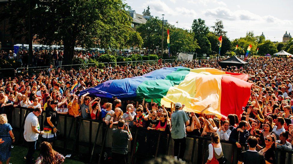 Crowds at Pride in Hull